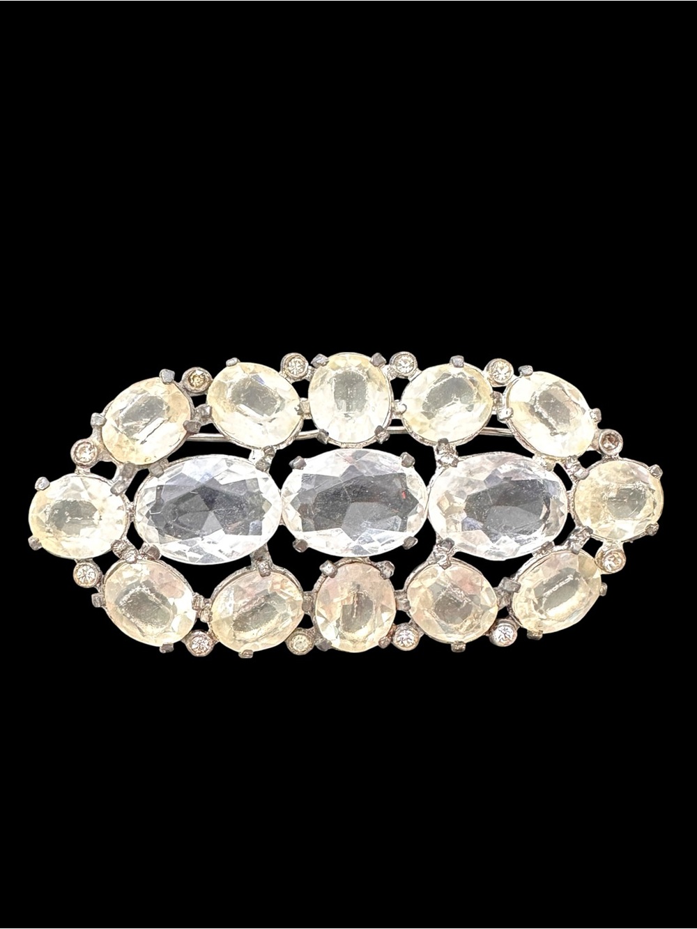 LARGE VINTAGE ART DECO PASTE BROOCH